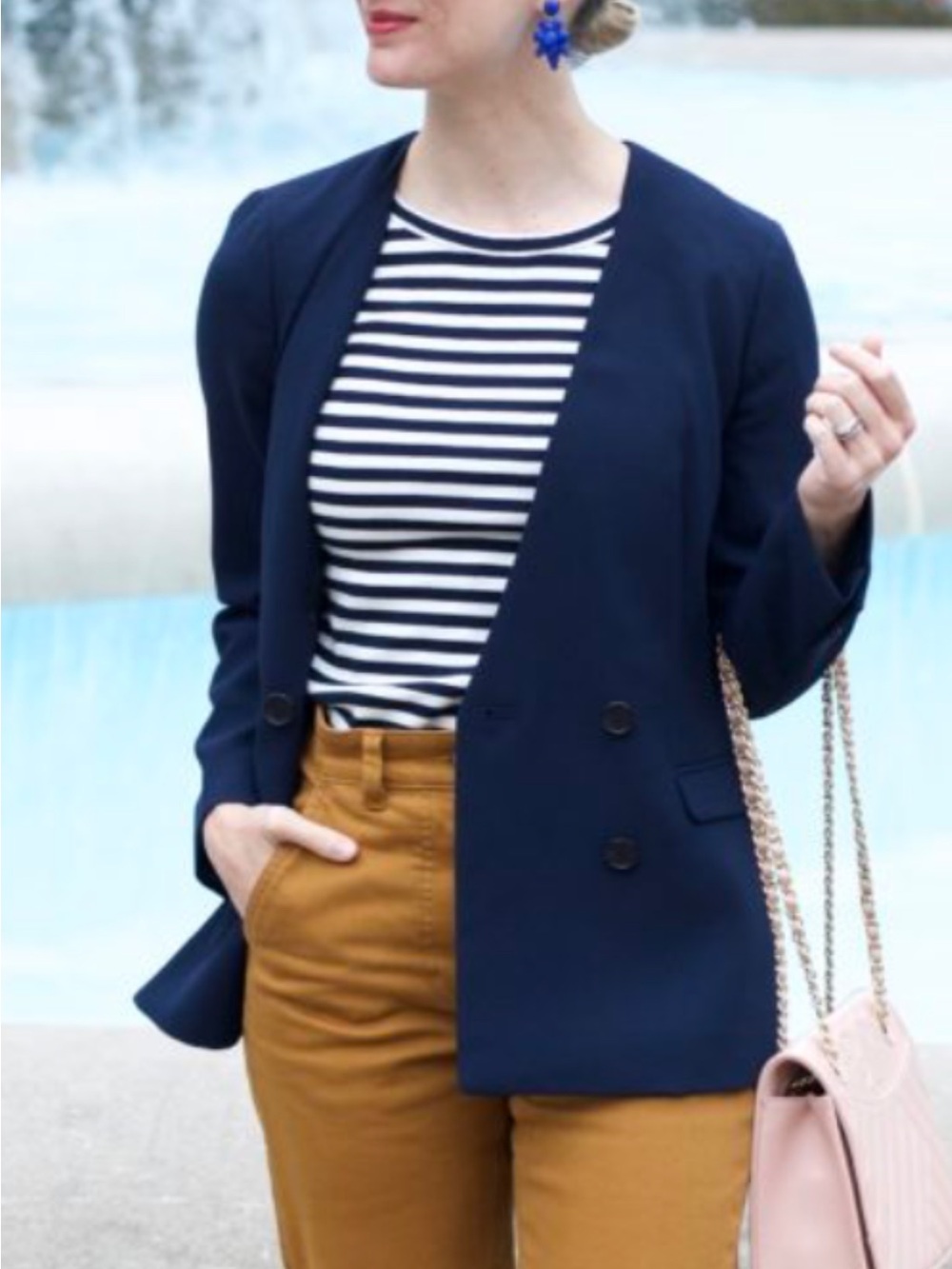 J Crew French Girl double breasted Black Blazer 6Petite